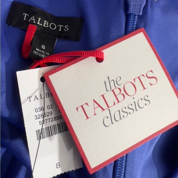 Talbots dress size 8 classic ponte knit sleeveless stretch knee length office -4 - Picture 5 of 6
